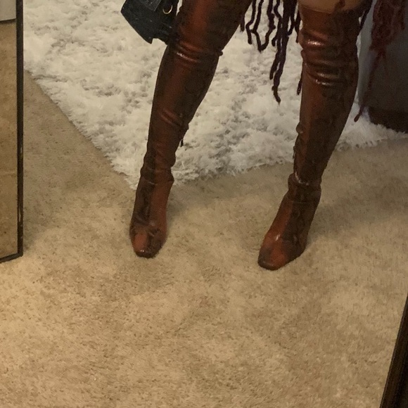 Brand new Simmi snakeskin thigh high boots - Picture 3 of 5